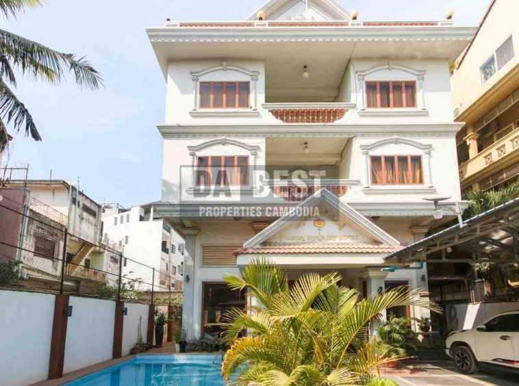 Central Hotel for Rent with 30 Rooms Siem Reap with pool-Wat Bo