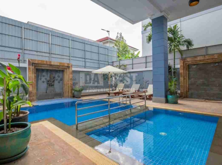 Fully Furnished 2 Bedrooms Apartment For Rent In Siem Reap With Aircon And Large Balcony, Elevator And Swimming Pool