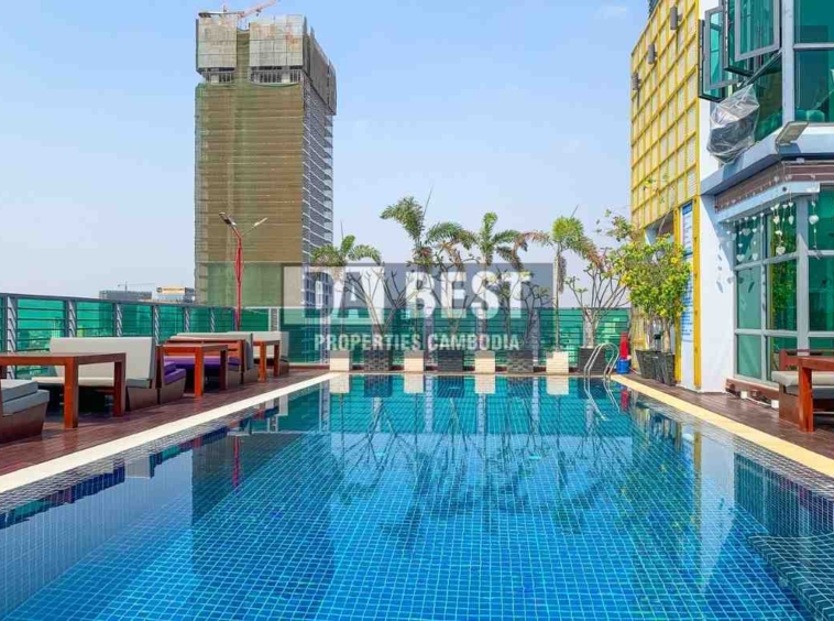 2 Bedroom Apartment for Rent with swimming pool in Phnom Penh-BKK3