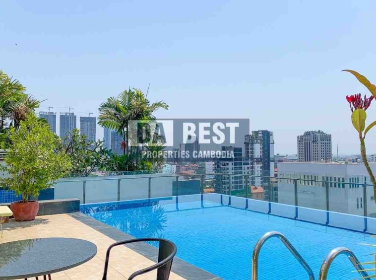 2 Bedroom Apartment for Rent with swimming pool in Phnom Penh-BKK1