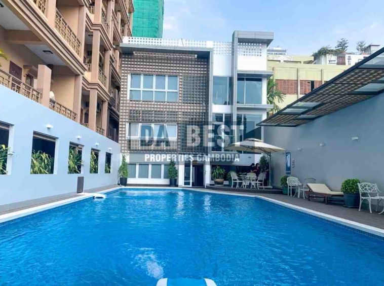 Spacious 3 Bedroom Apartment with Swimming Pool & Gym for rent in Phnom Penh-BKK1