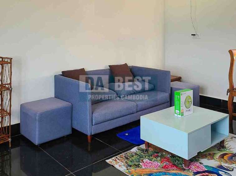 Spacious 1 Bedroom Apartment For Long Term Rent In Siem Reap - Living area