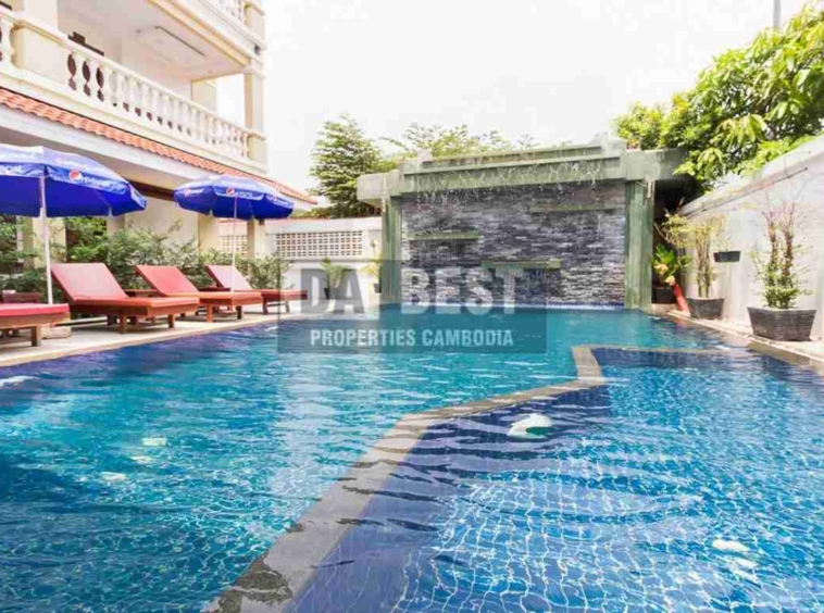 Clean and safe 1 Bedroom serviced Apartment for Rent in Siem Reap - Svay Dankum pool view 2