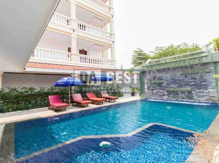 Clean and safe 1 Bedroom serviced Apartment for Rent in Siem Reap - Svay Dankum pool view