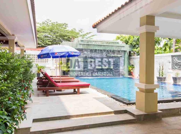 Clean and safe 1 Bedroom serviced Apartment for Rent in Siem Reap - Svay Dankum pool view 3