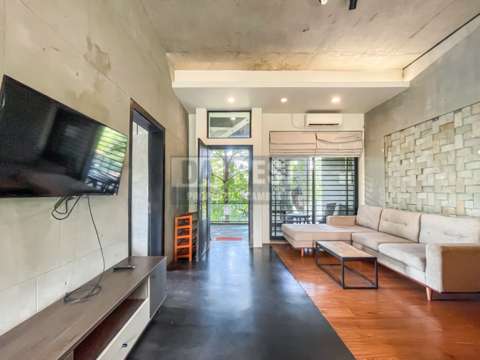 Modern 2 Bedrooms Apartment Pool For Rent In Siem Reap – Livingroom-3