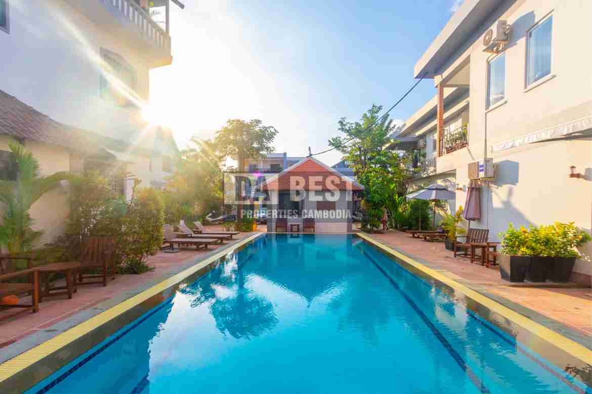 Studio Apartment With Pool for Rent in Siem Reap – Sala Kamruek