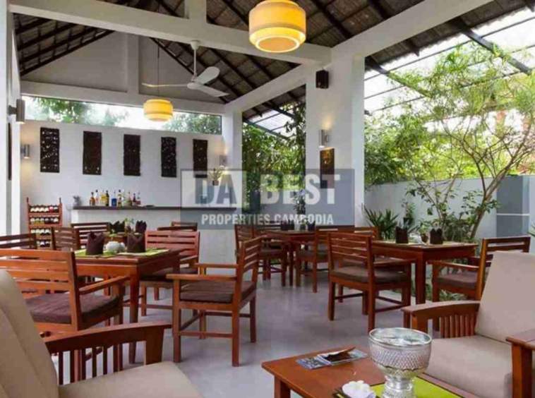 8Room Hotel for Sale in Siem Reap City- Sala Kamreuk-Restaurant