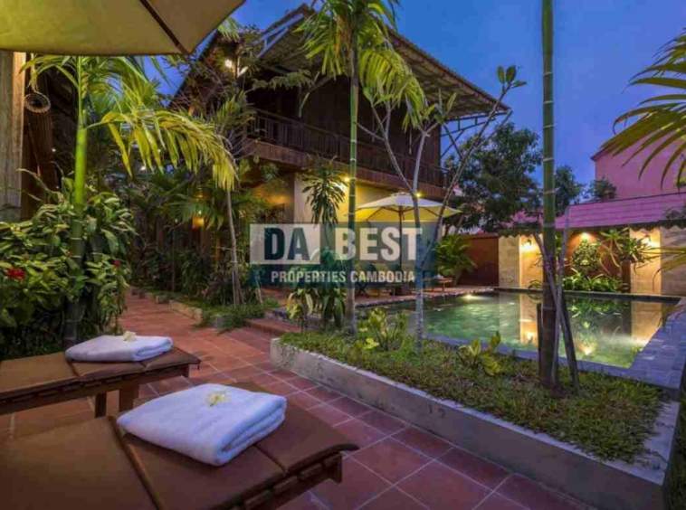Hotel For Sale in Siem Reap - Sala Kamreuk-Swimming pool area