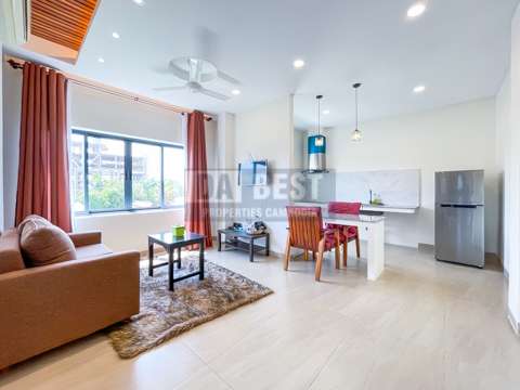 New Modern 1 Bedroom Apartment For Rent In Siem Reap – Livingroom