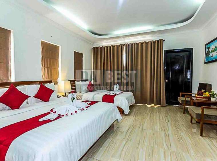 32 Room Boutique Hotel For Rent In Krong Siem Reap - Twin Bedroom