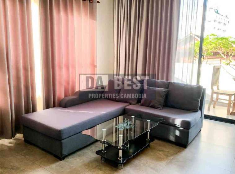 Central 1 Bedroom Apartment For Rent In Siem Reap – Night Market Area - Living room