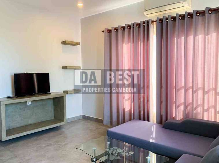 Central 1 Bedroom Apartment For Rent In Siem Reap –Night Market Area - Living area
