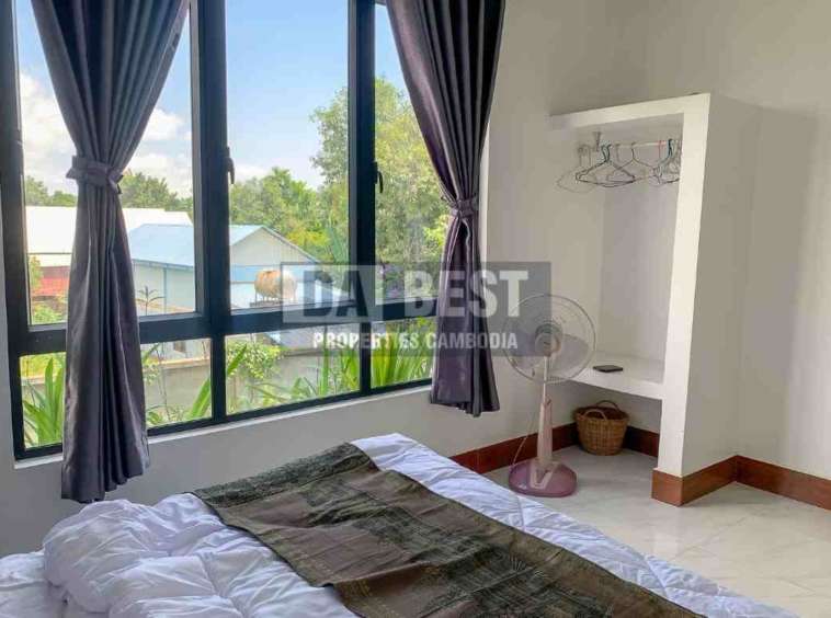 Modern 1 Bedroom Apartment For Rent in Siem Reap - Sala kamreuk - Bedroom