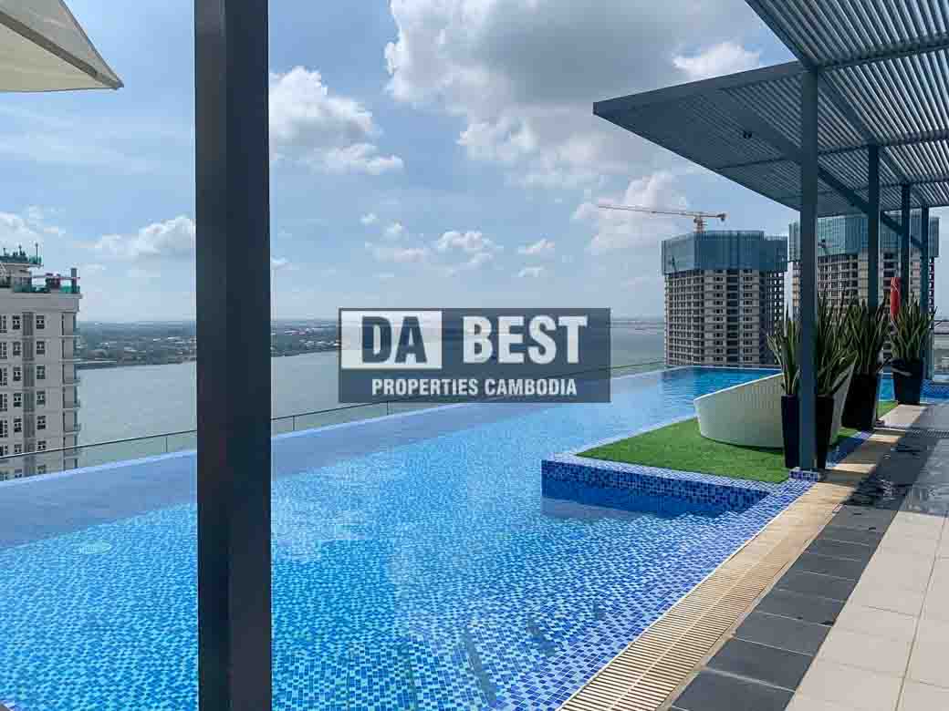 Mekong View 6: 1 Bedroom Condo For Sale in Phnom Penh - Chroy Changva- pool