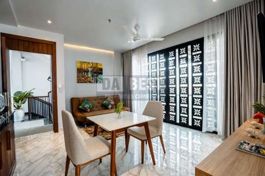 Central 1 Bedroom Serviced Apartment With Swimming Pool In Siem Reap - Dinning Area